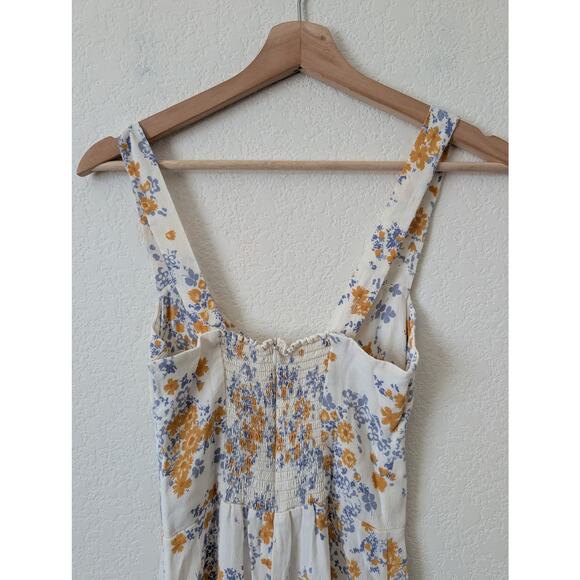 Reformation Humphrey Dress Size 2 Floral Blue Yellow Mini Christina Feminine - Picture 14 of 15